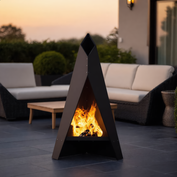 Pyramid Fire Pits | Steel Garden Fire Pits UK | Pyrova