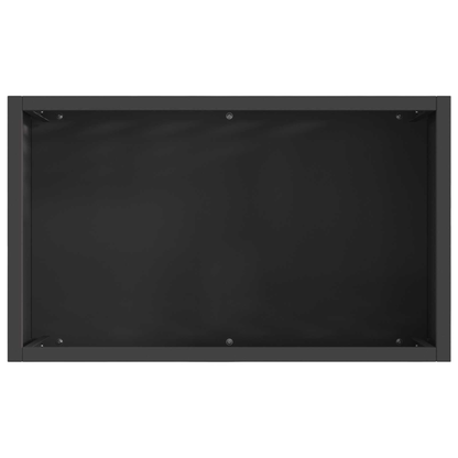 Rectangular grid fire pit top view - large open firebox - Pyrova
