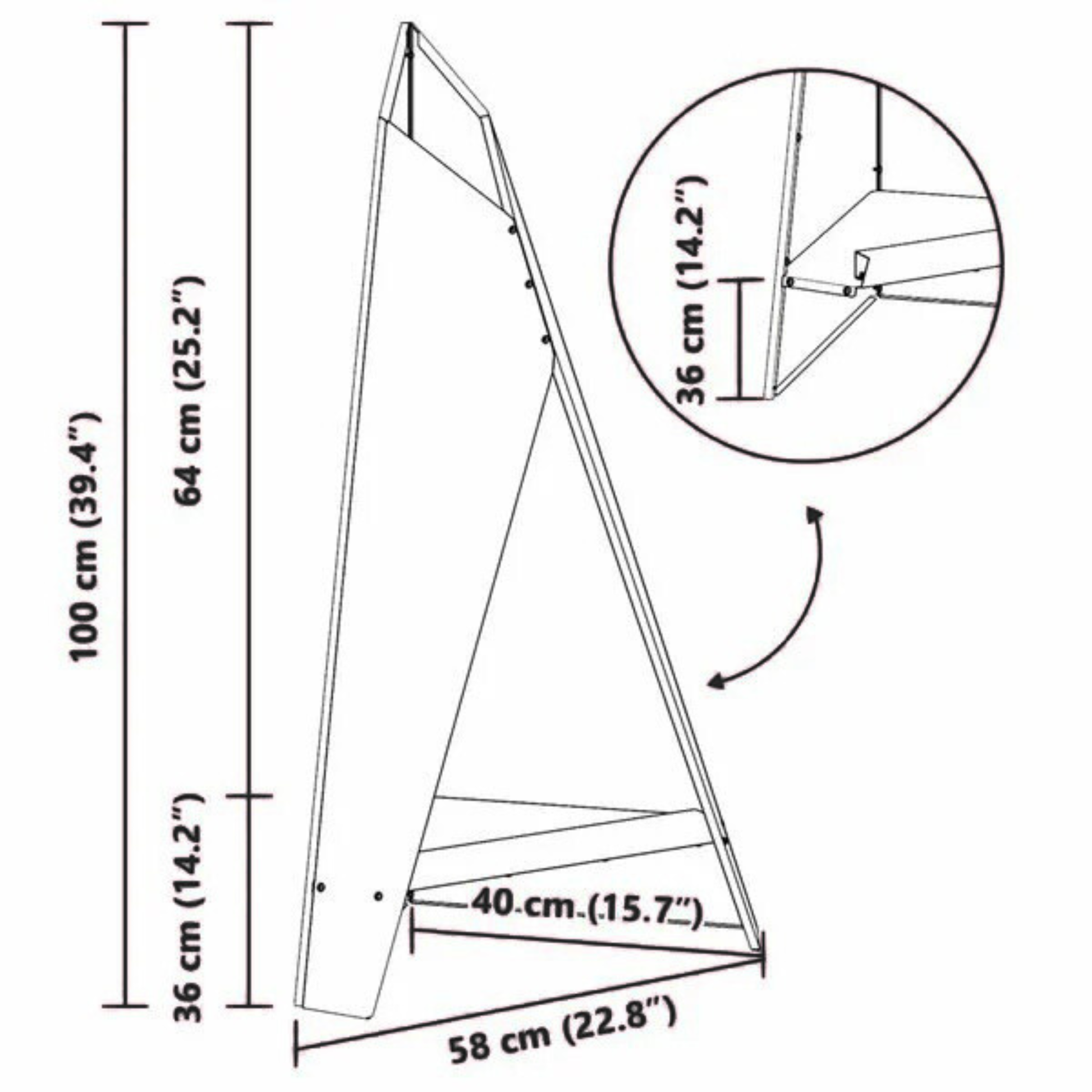 Assembly diagram of steel A-frame chiminea fire pit showing two angled panel construction outdoor fire pit Pyrova