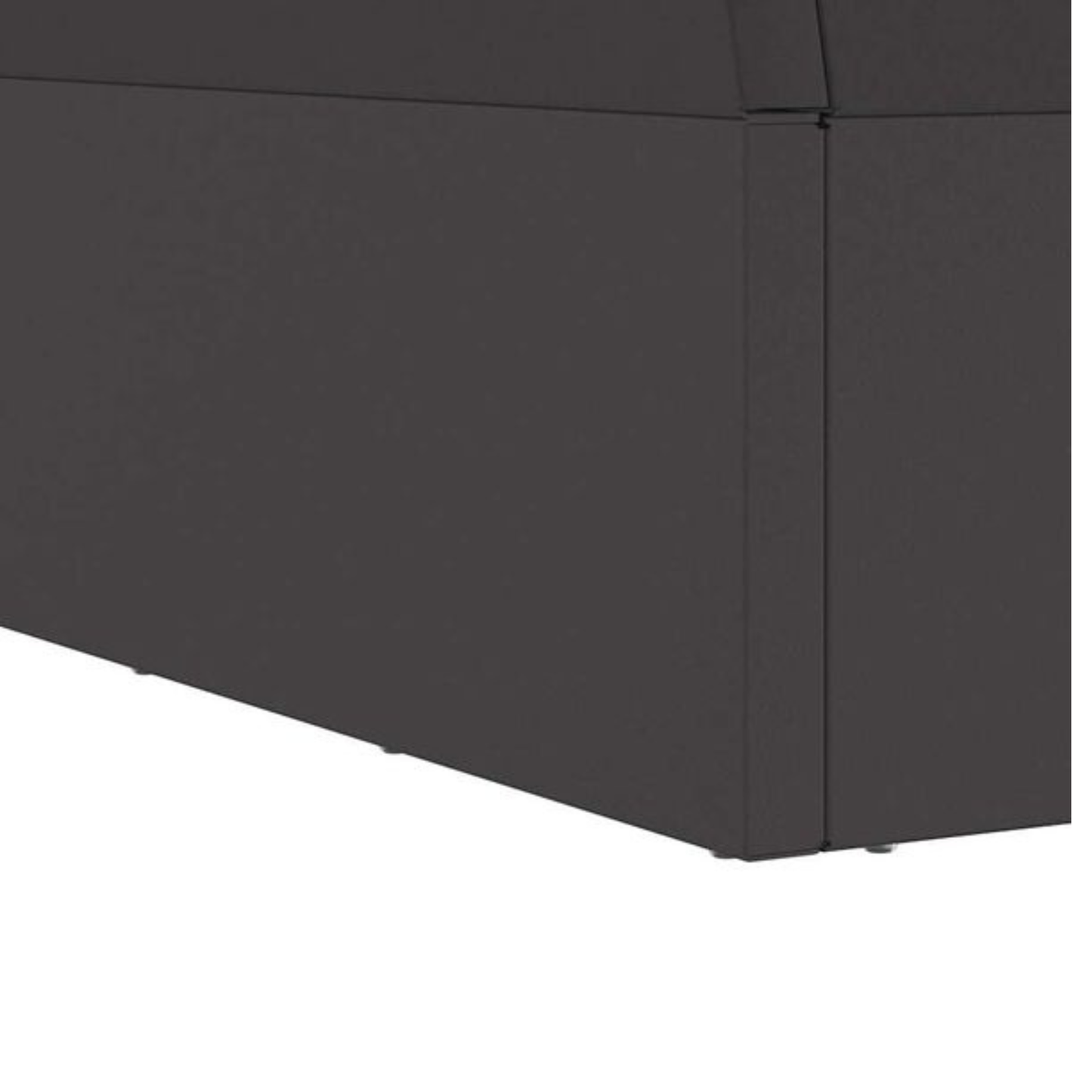 Tapered square fire pit 60cm base and corner detail - matte black steel - Pyrova
