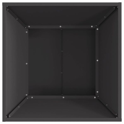 Tapered square steel fire pit 60cm top view - large open firebox - Pyrova
